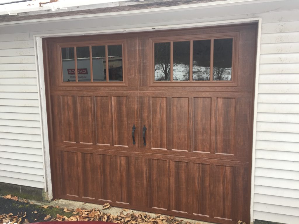 Faux Wood Garage Door Installation