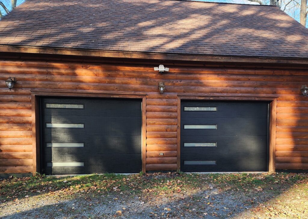 New black modern garage doors 